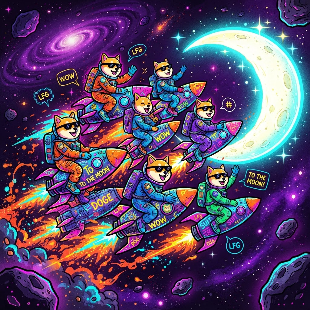 Squad of Ansem hybrids racing rockets toward the moon